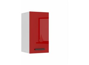 5904316248659 - Hängeschrank Küche Küchenschränke sg Breite 30 cm Oberschrank mit 1 Tür Küchenhängeschränke Wandschrank Hängend Rot Hochglanz - Belini