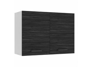 5904316249472 - Hängeschrank Küche Küchenschränke sg Breite 80 cm Oberschrank mit 2 Türen Küchenhängeschränke Wandschrank Hängend Königliches Ebenholz - Belini