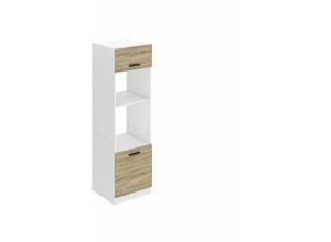 5904316250652 - Mikrowelle Schrank Küchenschränke Hochschrank Küche Mikrowellenschrank 60 x 204 cm Küchenbuffet mit 2 Türen und 2 Regalen Kommode Küchenregal