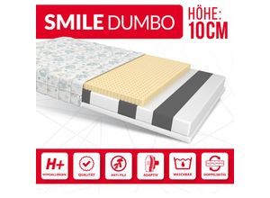 5904323832223 - FDM - Matratze 60x120 cm smile Kaltschaum H3 latex Höhe 10 cm dumbo - Weiß