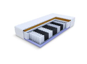 5904323889456 - FDM - Matratze 180x200 Taschenfederkern 7 Zonen Kokos H2 H3 voyager 24 cm Jersey Bezug