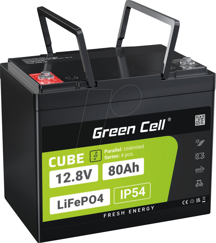 5904326374843 - GC LFP 12V 80AH - Lithium-Akku LiFePO4 128 V 80 Ah