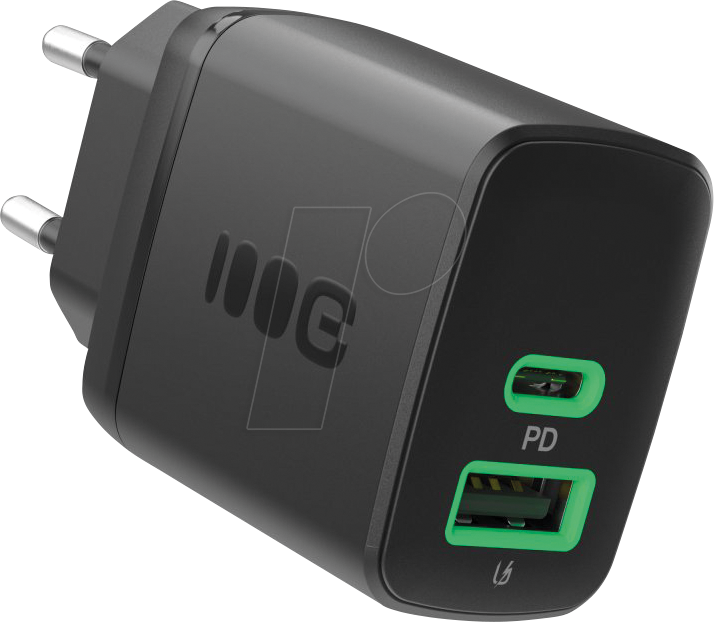 5904326375895 - GC CHARB-30AC-B - USB-Ladegerät 30 W 1x USB-C 1x USB-A schwarz