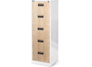 5904405570449 - Jan Nowak - Hängeregistraturschrank V005 Hängemappenschrank Hängeregisterschrank Aktenschrank mit 5 Schubladen Pulverbeschichtung Stahlblech 162 cm x