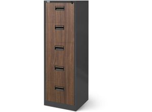 5904405570456 - Hängeregistraturschrank V005 Hängemappenschrank Hängeregisterschrank Aktenschrank mit 5 Schubladen Pulverbeschichtung Stahlblech 162 cm x 46 cm x 62