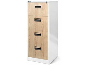 5904405570524 - Hängeregistraturschrank V004A Hängemappenschrank Hängeregisterschrank Aktenschrank mit 4 Schubladen Pulverbeschichtung Stahlblech 132 cm x 46 cm x 62