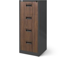 5904405570531 - Hängeregistraturschrank V004A Hängemappenschrank Hängeregisterschrank Aktenschrank mit 4 Schubladen Pulverbeschichtung Stahlblech 132 cm x 46 cm x 62