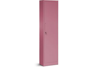 5904405576212 - Aktenschrank Büroschrank Metallschrank Lagerschrank 4 Fachböden Flügeltür Drehgriff Pulverbeschichtung Metall 185 cm x 45 cm x 40 cm (Rosa) - Jan