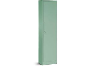 5904405576229 - Aktenschrank Büroschrank Metallschrank Lagerschrank 4 Fachböden Flügeltür Drehgriff Pulverbeschichtung Metall 185 cm x 45 cm x 40 cm (Pastellgrün)