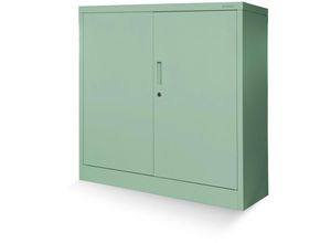 5904405576281 - Kleiner Aktenschrank C001B Aufbewahrungsschrank Büroschrank mit Flügeltüren Metallschrank Pulverbeschichtet Stahlblech Abschließbar 925 cm x 90 cm x