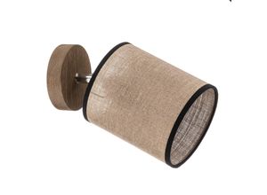 5904496510454 - Wandleuchte Tubo Kiefernholz Textilschirm beige