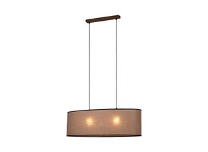 5904496510607 - Hängelampe Tubo Nussbaum schwarz beige 2-flg