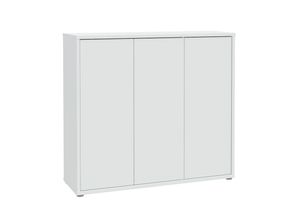 5904767038434 - Schuhschrank Alice Springs  Hellgrau  Holzwerkstoff  8 Fächer  110x100x35 cm  Typenauswahl stehend  Garderobe Schuhaufbewahrung