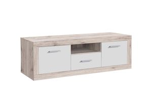 5904767170479 - TV-Unterschrank BACCIO für TV Hifi Fernseher Sandeiche   Weiss ca 148 x 50 x 