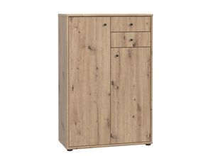 5904767826420 - Kommode Tempra braun (artisan eiche) B737cm H1111cm T348cm Dekorfolie FSC-zertifizierter Holzwerkstoff Sideboards Breite 737 cm