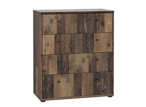 5904767826611 - Kommode Schubladen Highboard Sideboard Hochkommode ca 74 x 85 x 35 cm Old Woo