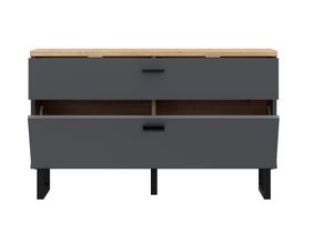 5904767839116 - TV-Schrank Leokadia grau (artisan eiche uni wolfram grau) B954cm H577cm T413cm FSC-zertifizierter Holzwerkstoff Schränke Breite ca 95 cm