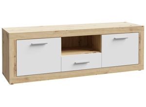 5904767847302 - TV-Board Baccio Sideboards Gr B H T 1478 cm x 499 cm x 41 cm 1 St weiß (artisan eiche weiß) Breite 148 cm Höhe 50 2 Türen und Schubkästen 1 offenes Fach