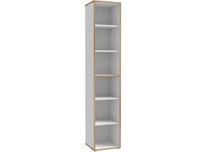 5904767848613 - Aktenregal Keflav weiß (weiß artisan eiche) Regale B H T 448cm x 2264cm x 415cm 6 St offene Fächer Spanplatte Breite 448 cm B448cm H2264cm T415cm
