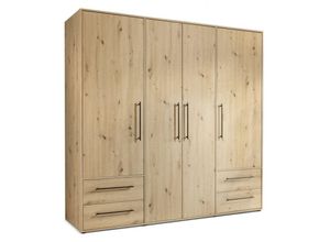 5904767849115 - Kleiderschrank MOKKARIS Stauraumschrank mit Drehtüren Artisan Eiche ca 206 x 