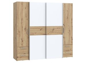 5904767849214 - Kleiderschrank KAPAZA Schiebetüren Drehtüren ca 200 x 190 x 61 cm Artisan Eic