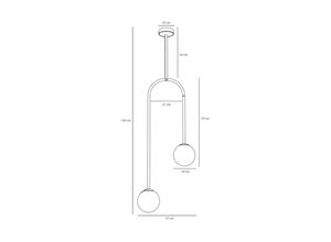 5904798653927 - Hängeleuchte Nave schwarz Metall Glas 2-flammig