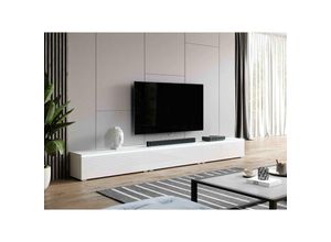 5904905000064 - TV-Kommode Bargo B300 x H34 x T32 (3x100cm) cm ohne LED-Beleuchtung weiss 2 - Furnix