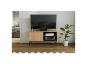 5904905001665 - FURNIX TV-Kommode FORSETTI RTV1D Fernsehschrank Klapptür offenes Regal Hickory