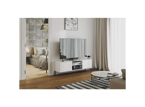 5904905001672 - TV-Kommode forsetti RTV2D Fernsehschrank 2 Klapptüren 1 Regal Mattweiß - Furnix