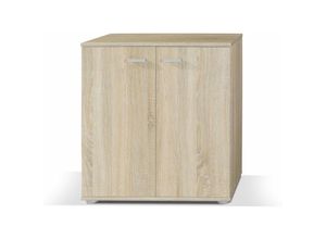 5904905004116 - Furnix - Sideboard Wohnzimmer-Kommode mit 2 Türen Midos 3 Eiche Sonoma