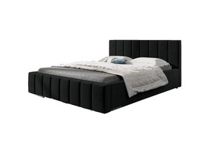 5904948043912 - E-meubles - Polsterbett mit Bettkasten boxspring bett 01 - 160x200 - Black (trinity 16)