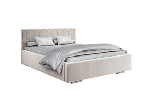 5904948044735 - Polsterbett mit Bettkasten boxspring bett 02 - 140x200 - Creame (trinity 2)