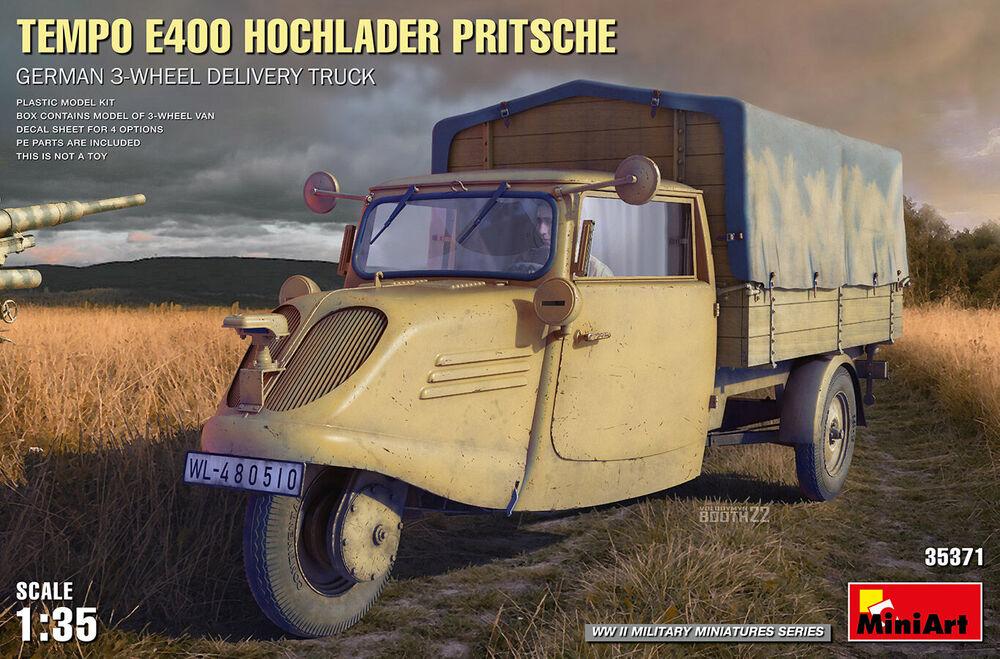 5905090346562 - Tempo E400 Hochlader Pritsche German 3-Wheel Delivery Truck