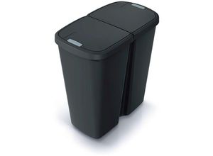 5905197461212 - Keden - Abfallbehälter mit 2 separaten schwarzen Deckeln 45L