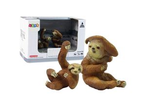 5905214971373 - 2er Set Faultierfiguren Faultier mit einer jungen Faultierfigur