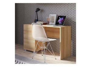 5905280198322 - Schreibtisch pune H77 x B110 x T50 cm PC-Schreibtisch aus Holz Goldeiche - Furnix 5905280198322 - Schreibtisch pune H77 x B110 x T50 cm PC-Schreibtisch aus Holz Goldeiche - Furnix
