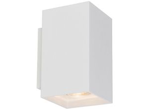 5905316604636 - Zumaline Lighting - Zumaline sandy Quadratische Up & Down Wandleuchte weiß 2x GU10