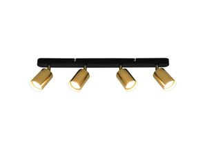 5905316606142 - Zumaline Lighting - Zumaline vila Deckenstrahlerleiste Schwarz Gold 3x GU10