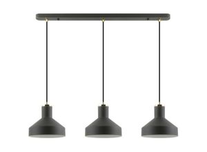 5905316607170 - Zumaline Lighting - Zumaline sigma Bar Pendel-Deckenleuchte Mattschwarz Klar Weiß 3x E27