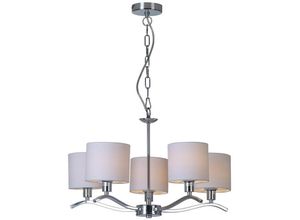 5905316608887 - Zumaline Lighting - Zumaline carmen Mehrarmige Pendel-Deckenleuchte Beige 5x E14