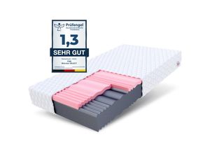 5905326056043 - FDM - Matratze 80x200 Kaltschaum select max Visco Schaum Polyurethanschaum H3 H4 18 cm jersey - Weiß