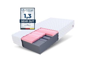 5905326056944 - FDM - Matratze 80x200 Kaltschaum select max double Visco Schaum Polyurethanschaum H3 H4 24 cm jersey - Weiß