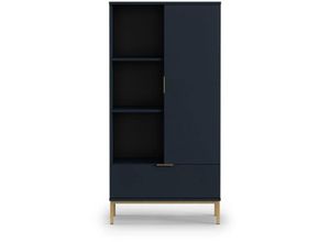 5905351208479 - FURNIX Highboard MALAGAS R70 Wohnzimmerkommode Schublade Tür Marineblau