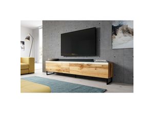 5905351220211 - Lowboard bargo 180 TV-Schrank mit Metallfüße ohne led Wotan-Wotan - Furnix