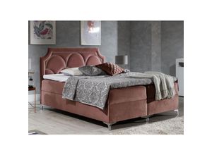 5905351235475 - FURNIX Boxspringbett CASMERE 120x200 mit tiefen Bettkasten und Topper MH63