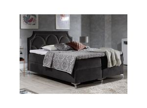 5905351235611 - Boxspringbett casmere 180x200 mit tiefen Bettkasten und Topper MH97 - Furnix