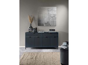 5905351241803 - Furnix - Sideboard linki LS1 Wohnzimmerkommode Modern 4 Türen und 2 Schubladen Indigo