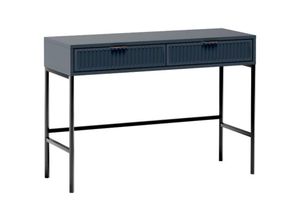 5905351241988 - Furnix - Konsole linki LS9 Schreibtisch Schminktisch mit 2 Schubladen Indigo