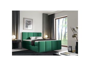 5905351256692 - Polsterbett larsh 180x200 Doppelbett mit Topper & Bettkasten FA36 - Furnix