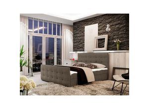 5905351271855 - Boxspringbett mulan 2 140x200 gepolstertem Kopf- Fußteil CO03 Braun - Furnix